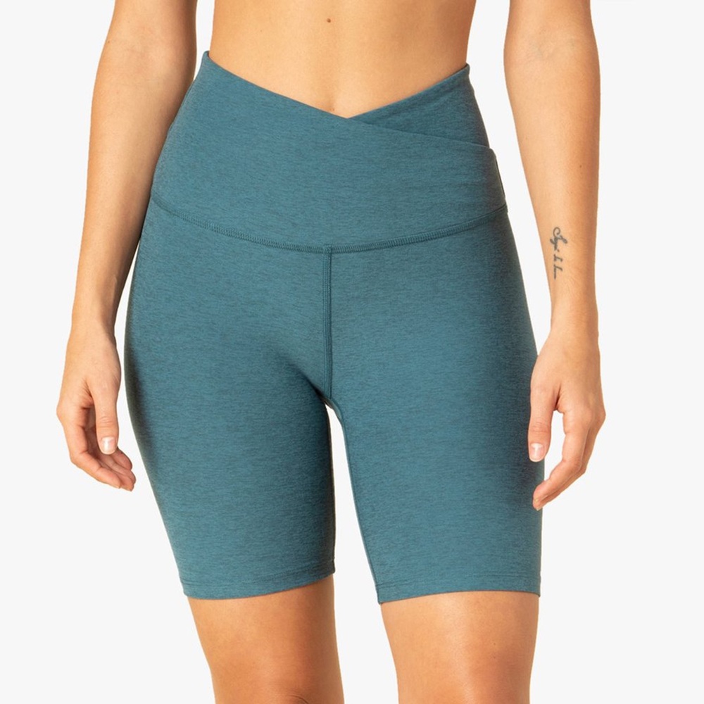 Beyond Yoga At Your Leisure Biker Shorts - Teal